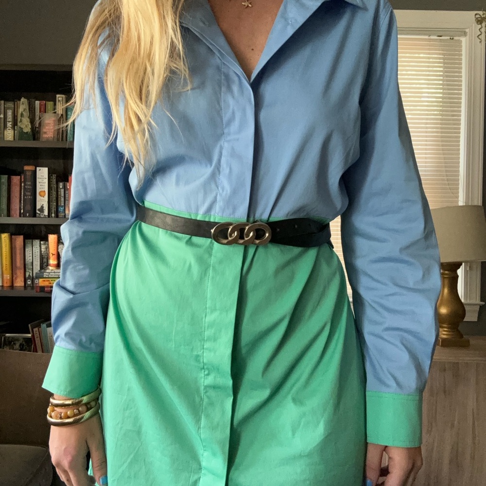 UNTUCKit Color Block Women's Shirt Dress